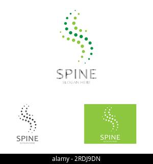 Spinal diagnostics, spine care and spine health.With modern vector icon design concept Stock Vector