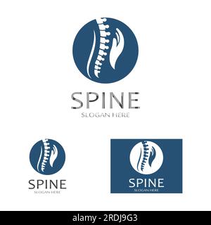 Spinal diagnostics, spine care and spine health.With modern vector icon design concept Stock Vector