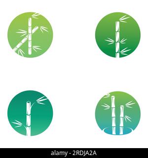 Logo of a bamboo plant or a type of hollow plant. Using a modern vector concept design Stock Vector