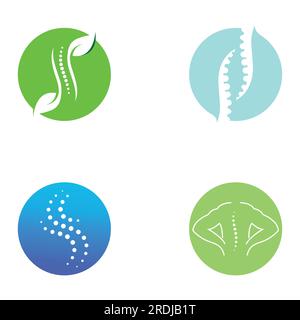 Spinal diagnostics, spine care and spine health.With modern vector icon design concept Stock Vector