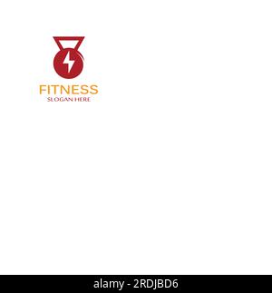 gym fitness silhouette logo and barbell.Design for fitness gym and barbell,using vector design Stock Vector