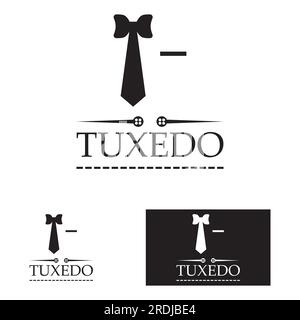Tuxedo logo icon vector design template Stock Vector