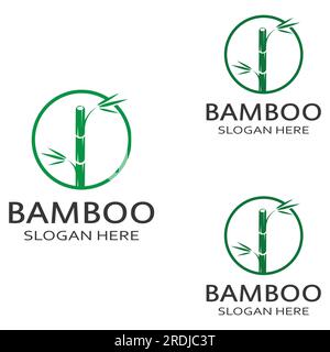 Logo of a bamboo plant or a type of hollow plant. Using a modern vector concept design Stock Vector