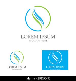 Spinal diagnostics, spine care and spine health.With modern vector icon design concept Stock Vector