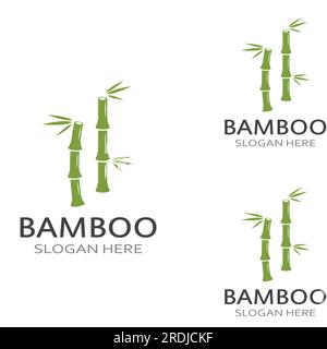 Logo of a bamboo plant or a type of hollow plant. Using a modern vector concept design Stock Vector