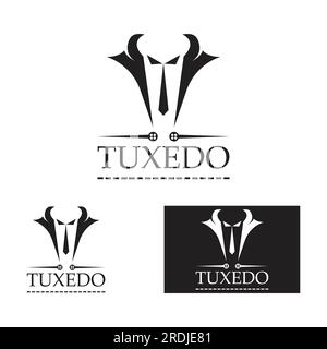 Tuxedo logo icon vector design template Stock Vector