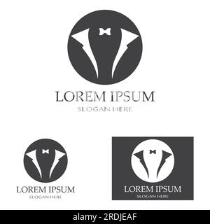 Tuxedo logo icon vector design template Stock Vector