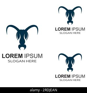 ant head logo. Using vector design concepts Stock Vector