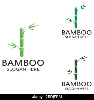Logo of a bamboo plant or a type of hollow plant. Using a modern vector concept design Stock Vector