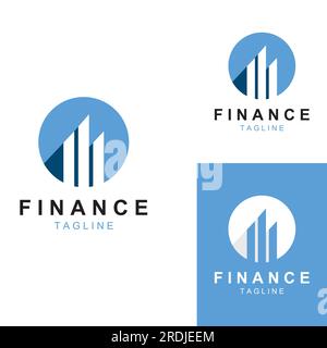 Financial business logo or financial graphic logo.Logo for financial business results data.With vector icon design. Stock Vector