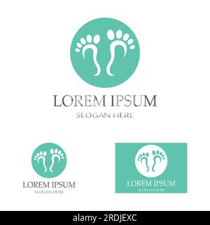 footprints,foot care,and footstep, logo images illustration Stock Vector