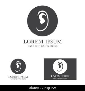ear logo design Stock Vector