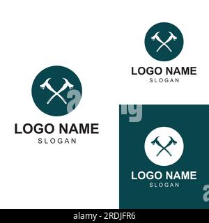 Axe logo/hatchet logo with concept design vector. Stock Vector