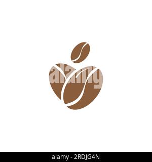 coffee bean icon vector illustration template Stock Vector