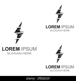 electric lightning logo, using modern vector design concept. Stock Vector