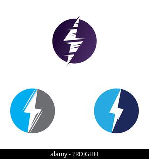 electric lightning logo, using modern vector design concept. Stock Vector