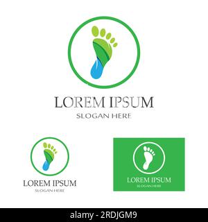 footprints,foot care,and footstep, logo images illustration Stock Vector