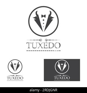 Tuxedo logo icon vector design template Stock Vector