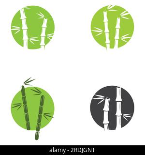 Logo of a bamboo plant or a type of hollow plant. Using a modern vector concept design Stock Vector