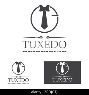 Tuxedo logo icon vector design template Stock Vector