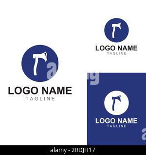 Axe logo/hatchet logo with concept design vector. Stock Vector