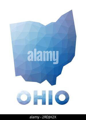 Network map of Ohio. US state digital connections map. Technology ...