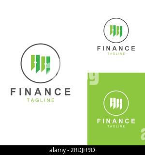 Financial business logo or financial graphic logo.Logo for financial business results data.With vector icon design. Stock Vector