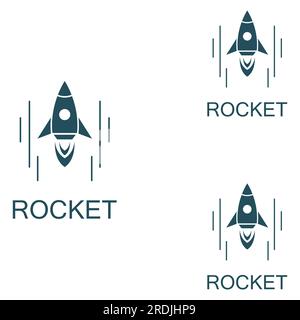 Rocket logo and symbol design vector Stock Vector