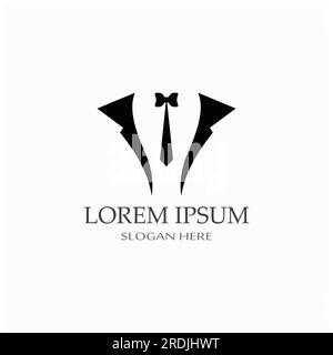 Tuxedo logo icon vector design template Stock Vector