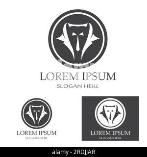 Tuxedo logo icon vector design template Stock Vector