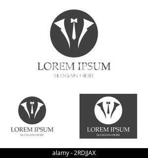 Tuxedo logo icon vector design template Stock Vector