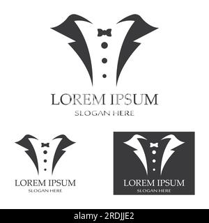 Tuxedo logo icon vector design template Stock Vector