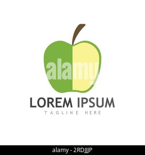 Apple vector illustration design icon logo template Stock Vector