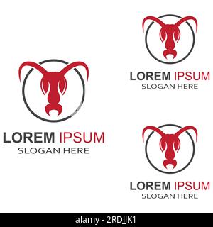 ant head logo. Using vector design concepts Stock Vector