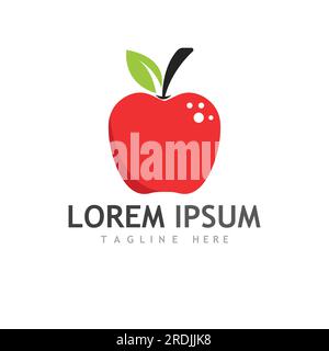 Apple vector illustration design icon logo template Stock Vector