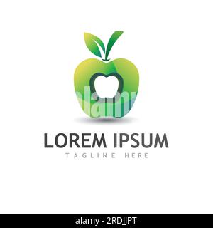 Apple vector illustration design icon logo template Stock Vector