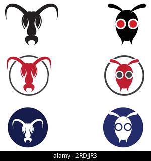 ant head logo. Using vector design concepts Stock Vector