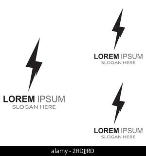 electric lightning logo, using modern vector design concept. Stock Vector