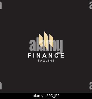 Financial business logo or financial graphic logo.Logo for financial business results data.With vector icon design. Stock Vector