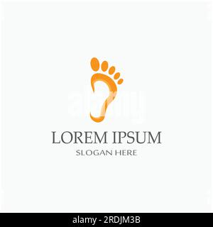 footprints,foot care,and footstep, logo images illustration Stock Vector
