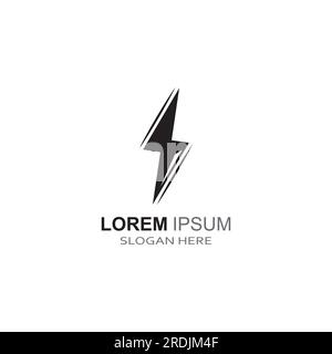 electric lightning logo, using modern vector design concept. Stock Vector
