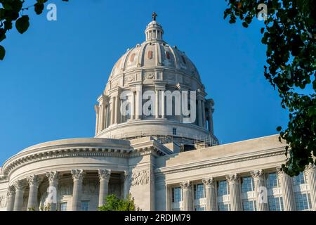 August 26, 2020, Jefferson City, Missouri, USA: The Missouri State Capitol located in Jefferson City and it is the third capitol in the city after Stock Photo