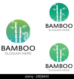 Logo of a bamboo plant or a type of hollow plant. Using a modern vector concept design Stock Vector