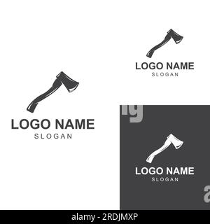 Axe logo/hatchet logo with concept design vector. Stock Vector