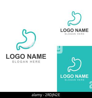 stomach health and stomach care logo design Stock Vector