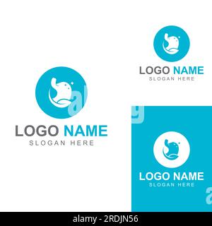 stomach health and stomach care logo design Stock Vector