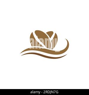 coffee bean icon vector illustration template Stock Vector
