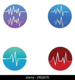 Pulse line or medical wave. Logo design concept vector Stock Vector