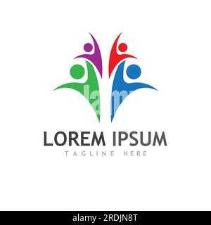 Community, network and social icon design template Stock Vector