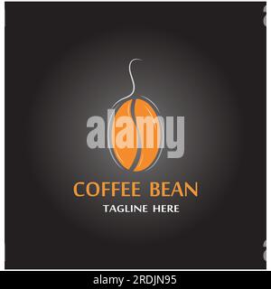 coffee bean icon vector illustration template Stock Vector